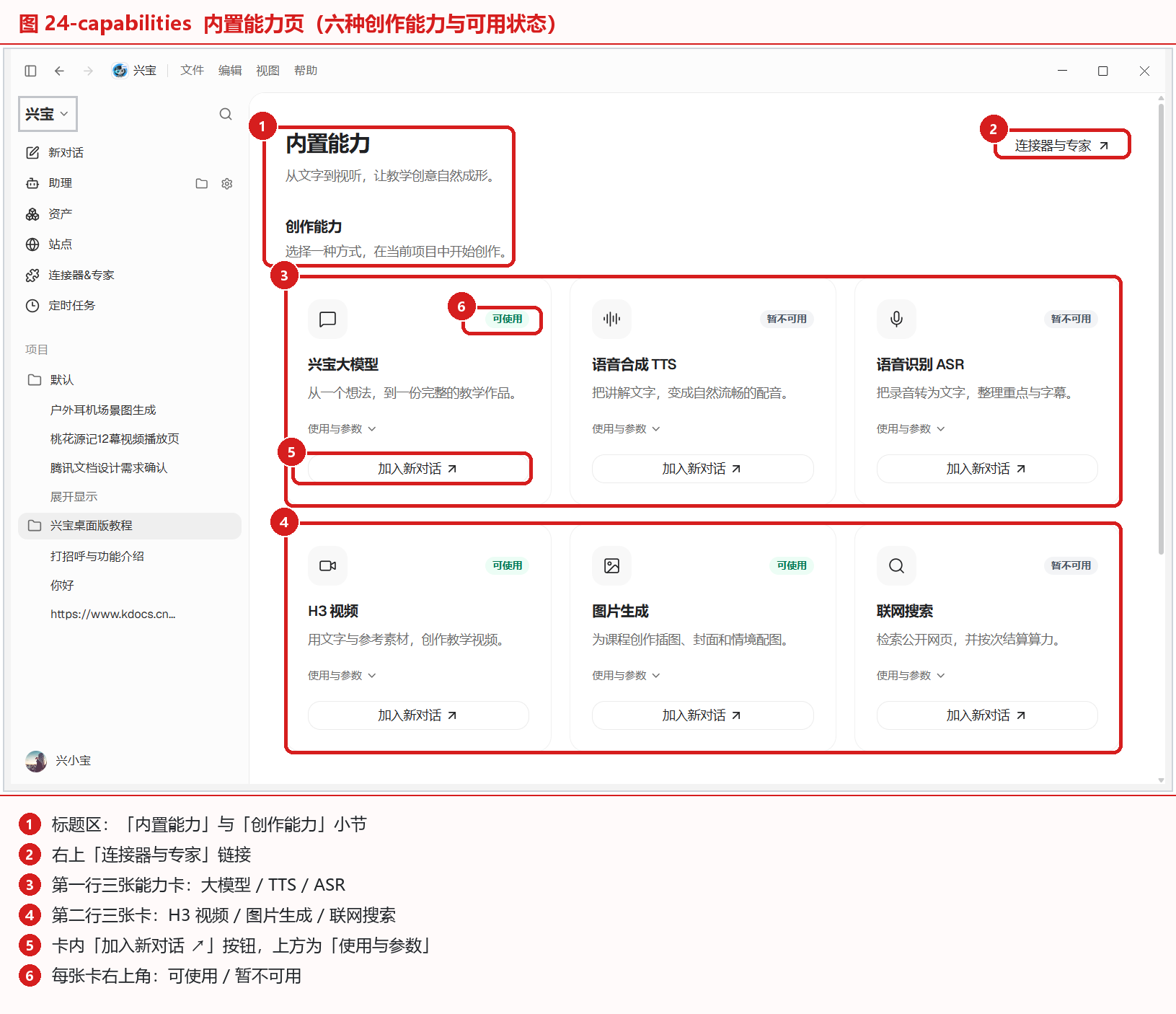 内置能力页